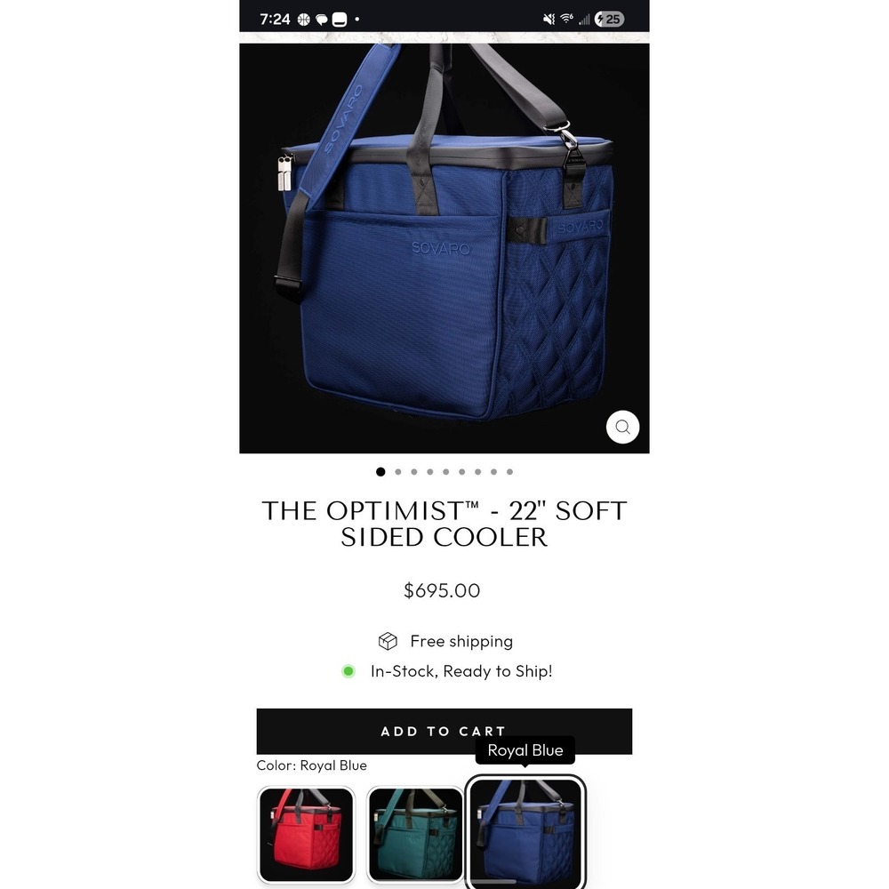 SOVARO-THE OPTIMIST™ - 22" SOFT SIDED COOLER‎